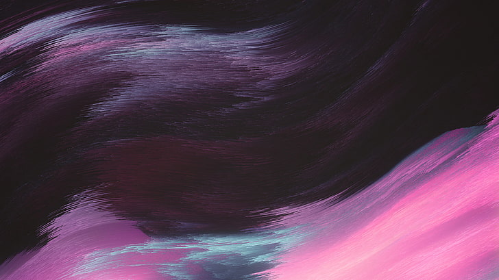 фиолетово-черная абстрактная живопись, эфория, абстракция, линии, пиксельная сортировка, просто, красочно, HD обои