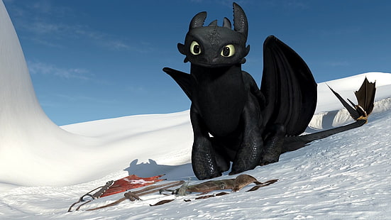 ภาพยนตร์, Dragons: Gift of the Night Fury, Toothless (How to Train Your Dragon), วอลล์เปเปอร์ HD HD wallpaper