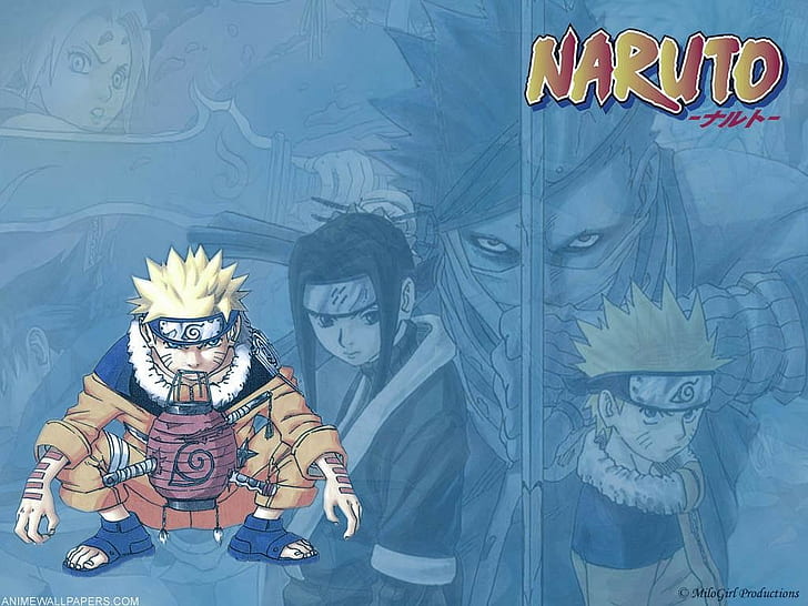 Naruto Shippuuden, Momochi Zabuza, Haku, Uzumaki Naruto, HD wallpaper