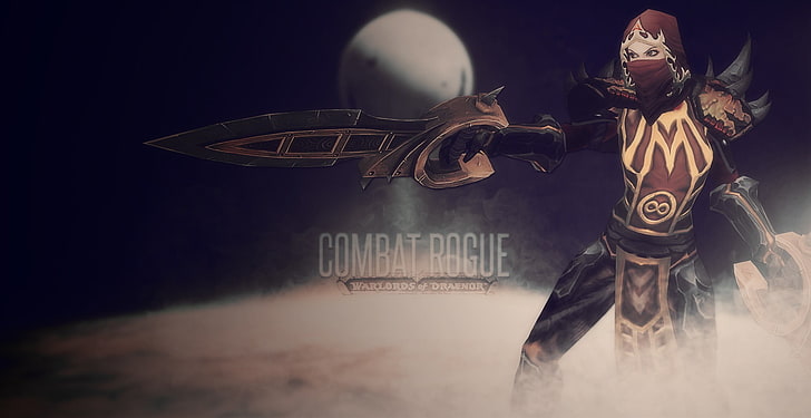 Combat Rogue illustration, World of Warcraft: Warlords of Draenor, Photoshop, HD wallpaper