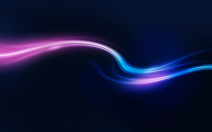 пурпурна и синя светлинна илюстрация, синя, HD тапет