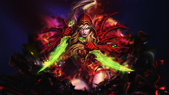 Valeera Sanguinar, World of Warcraft, grafika, Blood Elf, Tapety HD HD wallpaper