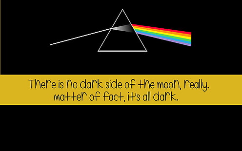 czarne tło z nakładką tekstową, Pink Floyd, The Dark Side of the Moon, typografia, Tapety HD HD wallpaper