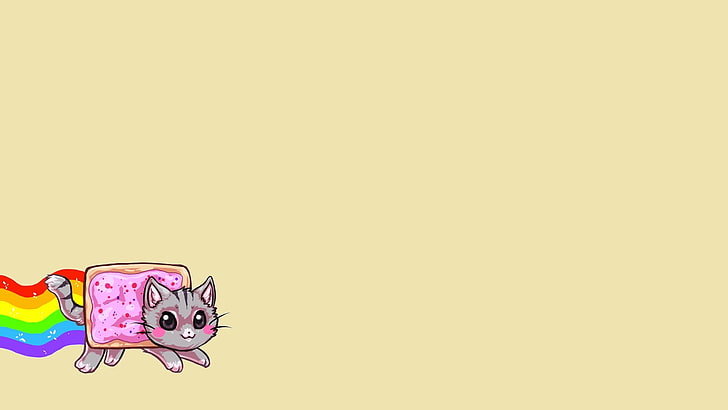 Kucing nyan, pelangi, Kucing Nyan, Wallpaper HD