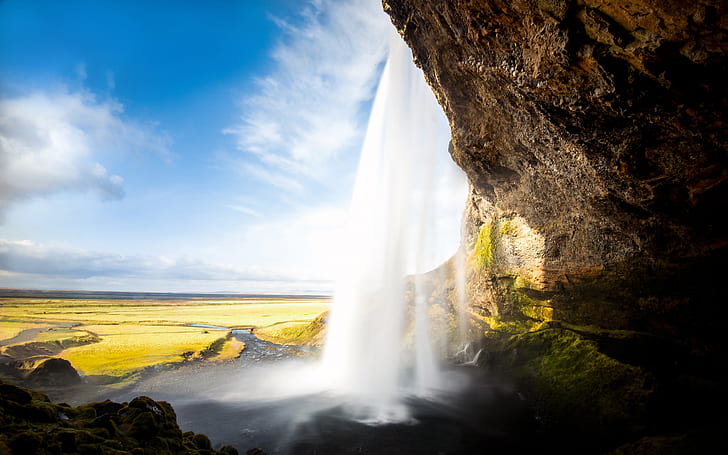 Seljalsfoss Waterfall, waterfall, seljalandsfoss, HD wallpaper