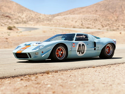1968, 4000x3000, coche, clásico, ford, gt40, golfo, le mans, carrera, carreras, Fondo de pantalla HD HD wallpaper