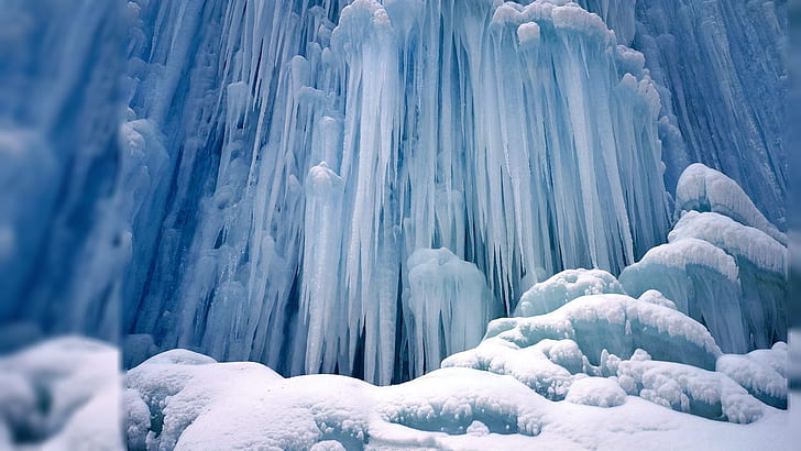 Icicles Ice HD, nature, ice, icicles, HD wallpaper