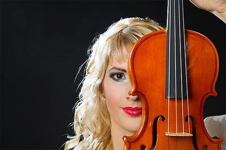 artist, instrument, musical, musical instrument, musician, string, violin, violin woman, violinist, woman, HD wallpaper HD wallpaper