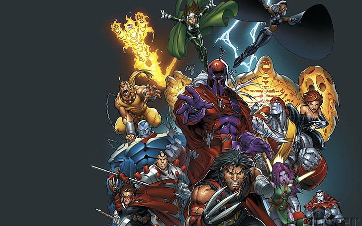 Comics, Marvel Comics, Apocalypse (Marvel Comics), Colossus, Magneto (Marvel Comics), Mister Sinister, Rogue (Marvel Comics), Storm (Marvel Comics), Wolverine, X-Men, HD wallpaper