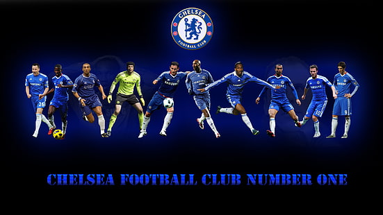 Chelsea Football Club pooster, team, emblem, spelare, Chelsea, nummer ett, HD tapet HD wallpaper