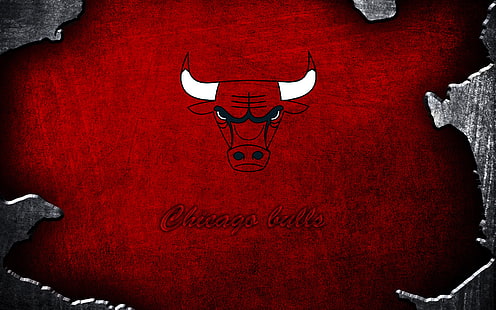 โลโก้ Chicago Bulls สีแดงวัวกระทิงชิคาโก, วอลล์เปเปอร์ HD HD wallpaper