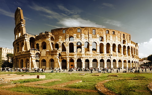 Туристические достопримечательности, Колизей, Италия, Турист, Достопримечательности, Колизей, Италия, HD обои HD wallpaper