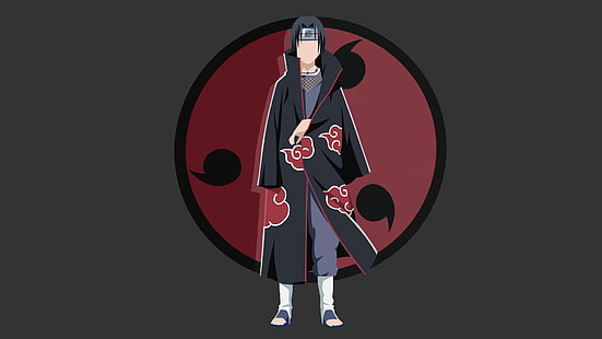 Anime, Naruto, Akatsuki (Naruto), Itachi Uchiha, Minimalist, Uchiha Clan, HD-Hintergrundbild HD wallpaper