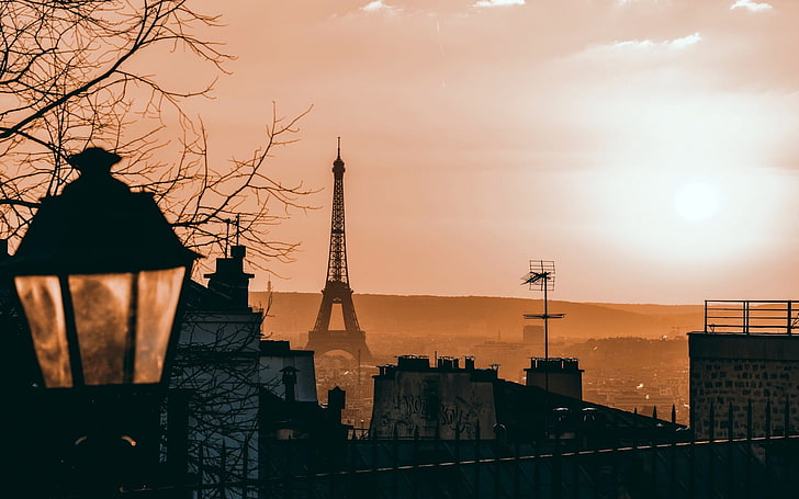 Menara Eiffel, Cityscape, Paris, Menara Eiffel, Wallpaper HD