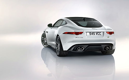 2014 Jaguar F Type R Coupe White 2, white coupe, coupe, white, jaguar, type, 2014, cars, HD wallpaper HD wallpaper