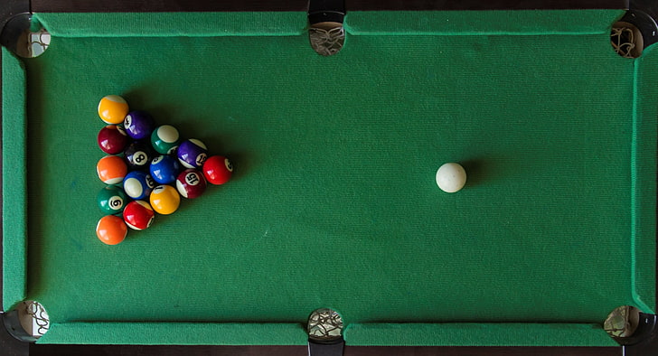 table, balls, sport, Billiards, HD wallpaper
