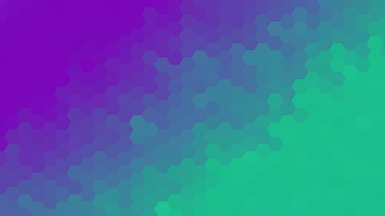 шестиугольник, зеленый, абстрактный, низкий поли, синий, HD обои HD wallpaper