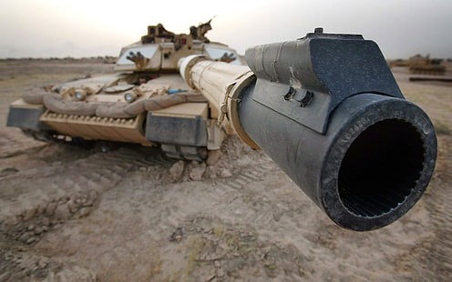 brązowo-szary czołg wojskowy, czołg, armia, Challenger 2, wojsko, Tapety HD HD wallpaper