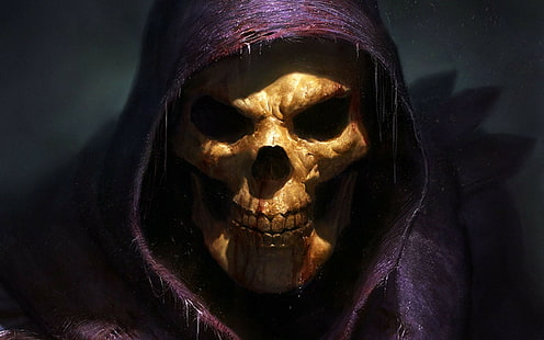 fantasy art, skull, He-Man, spooky, Skeletor, HD wallpaper HD wallpaper