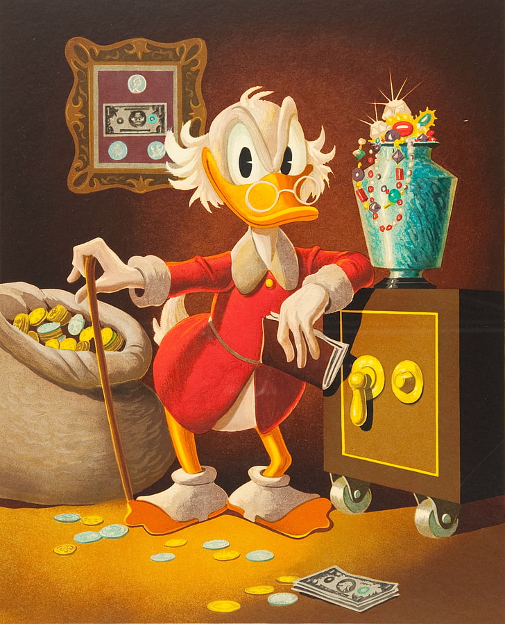 disney company ducks scrooge mcduck 2288x2824 Animals Ducks Sztuka HD, kaczki, Disney Company, Tapety HD, tapety na telefon
