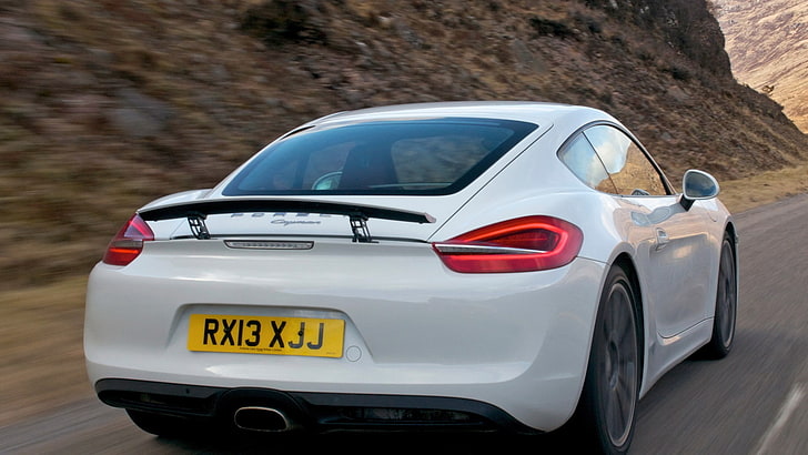 Porsche Cayman, autos blancos, Fondo de pantalla HD