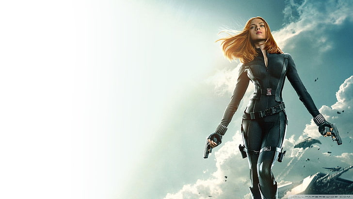 Bestaunen Sie die schwarze Witwe Scarlet Johanson, die schwarze Witwe, Captain America: The Winter Soldier, Scarlett Johansson, HD-Hintergrundbild