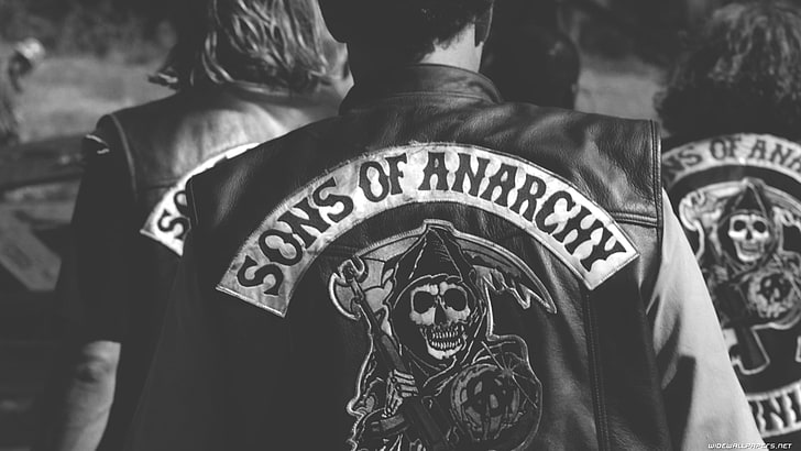 Sons of Anarchy jacket, Sons Of Anarchy, monochrome, Wallpaper HD