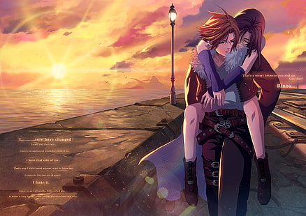 Final Fantasy, Final Fantasy VIII, Цитат, Rinoa Heartilly, Squall Leonhart, HD тапет HD wallpaper