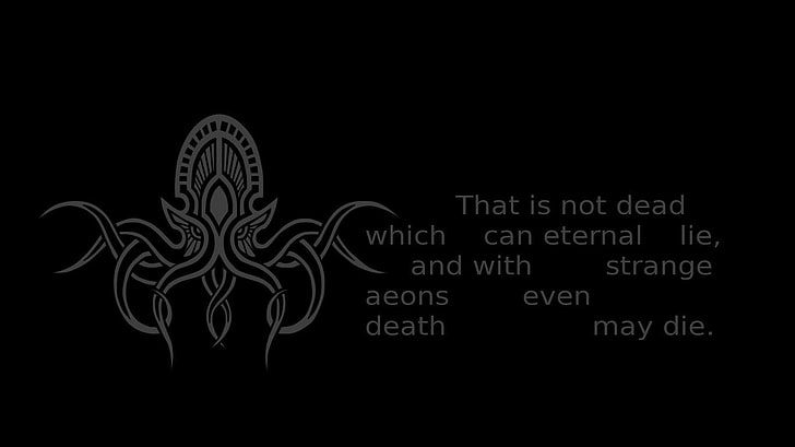 H. P. Lovecraft, Cthulhu, Zitat, HD-Hintergrundbild