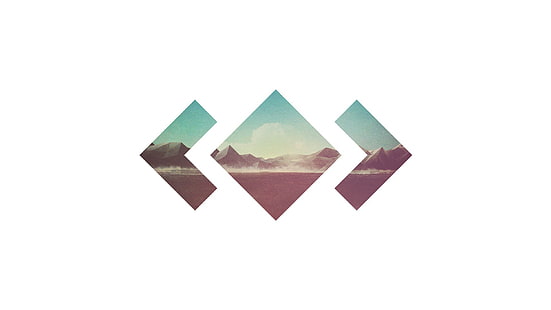 silueta de la foto de la montaña, Madeon, portadas de álbumes, portada, simple, montañas, Fondo de pantalla HD HD wallpaper