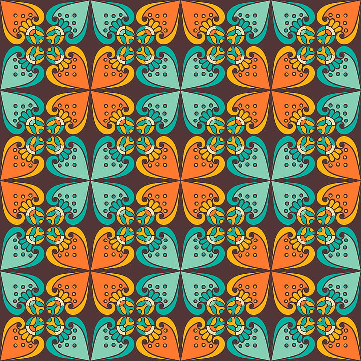 pattern, texture, India, ornament, batik, HD wallpaper