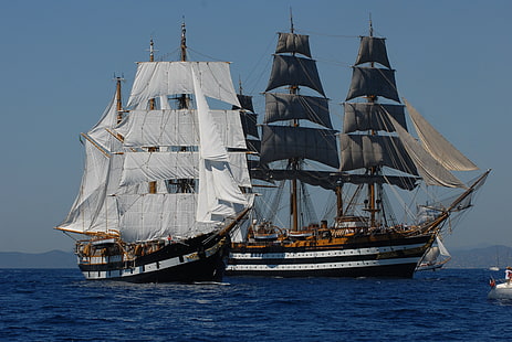 Schiff, Segelschiff, Meer, HD-Hintergrundbild HD wallpaper