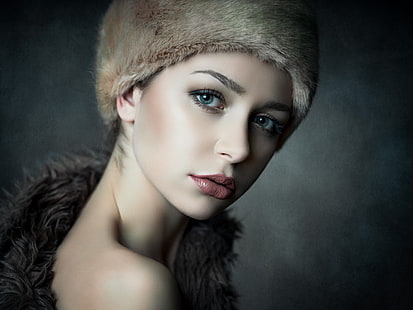 Frauen, Gesicht, Porträt, Schärfentiefe, Modell, blaue Augen, HD-Hintergrundbild HD wallpaper