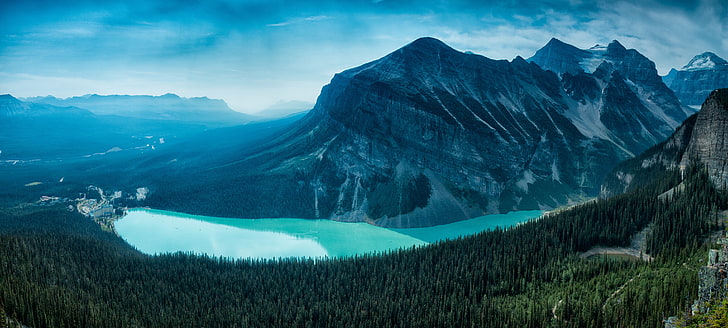 4K, 캐나다 로키 산맥, 캐나다, 레이크 루이스, 밴프 국립 공원, HD 배경 화면