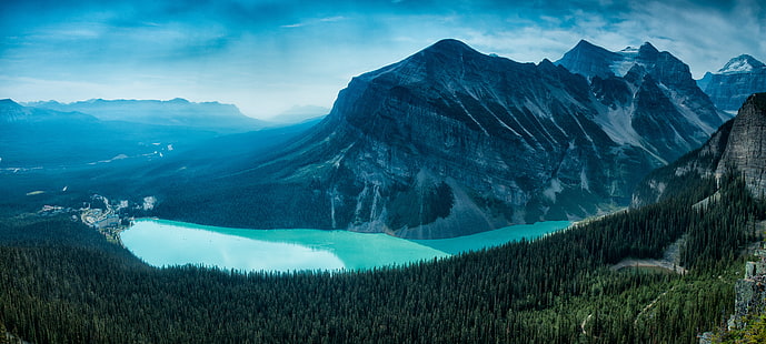 4K, Kanada Kayalıkları, Kanada, Lake Louise, Banff Ulusal Parkı, HD masaüstü duvar kağıdı HD wallpaper