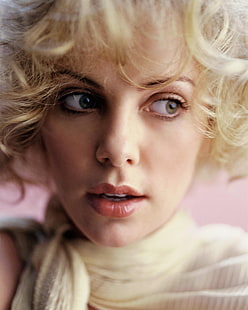 blondynka, kobiety, aktorka, Charlize Theron, zbliżenie, twarz, Tapety HD HD wallpaper