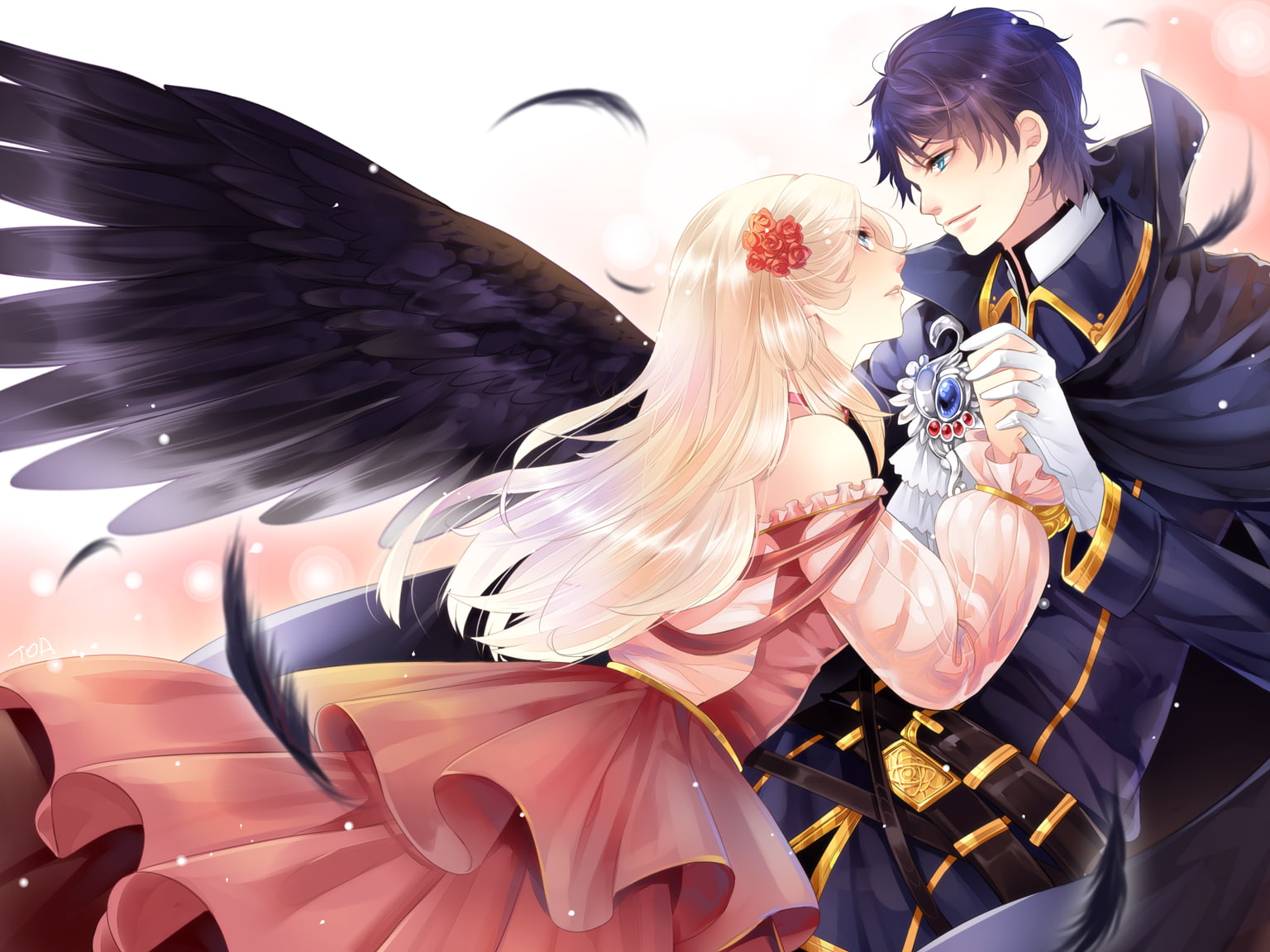 Angel Anime Boy Emotion Girl Love Mood Original Romance