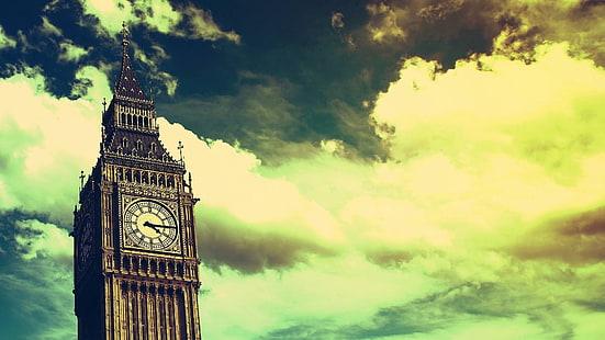 Big Ben clock tower, London, big ben, clock, london, sky, HD wallpaper HD wallpaper