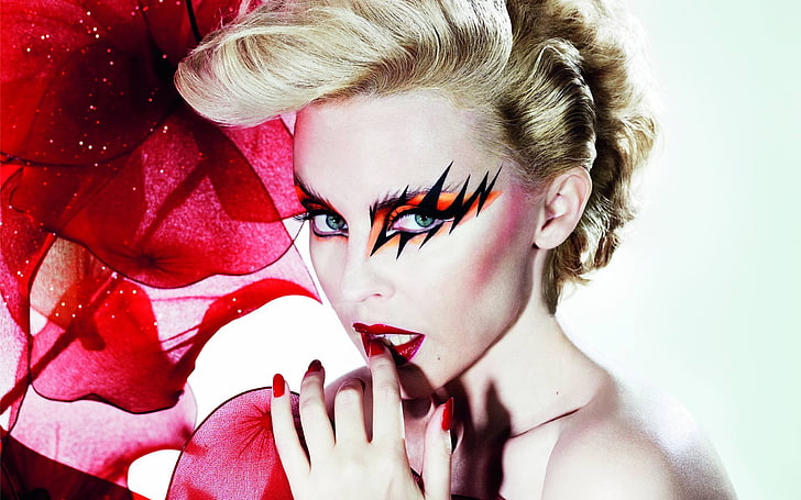 Kylie Minogue, Make-up, lackierte Nägel, Sängerin, Frauen, Prominente, Australierin, Australierin, HD-Hintergrundbild