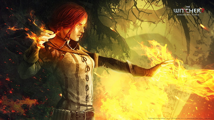 The Witcher 2 Assassinos dos Reis, The Witcher, Triss Merigold, HD papel de parede