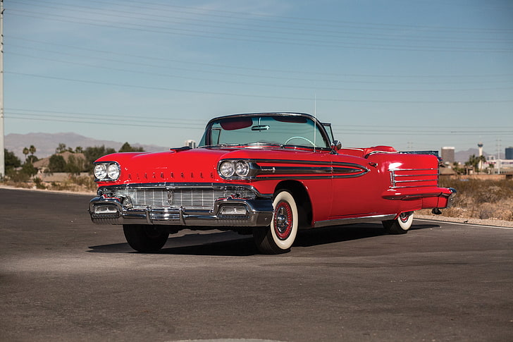 1958, 3667dtx, 8-8, cabriolet, lyx, oldsmobile, retro, super, super88, vintage, HD tapet
