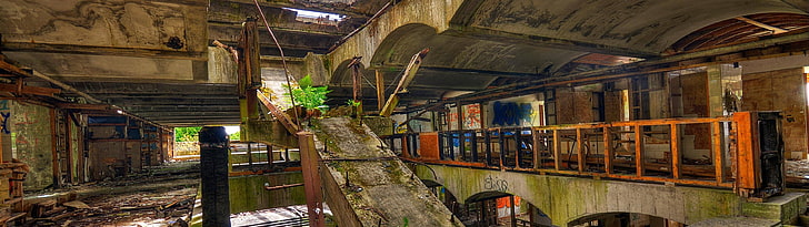 captura de tela do aplicativo de videogame, exibição múltipla, abandonada, ruína, HD papel de parede