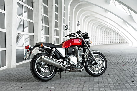 honda cb1100, widok z boku, czerwony, motocykl, pojazd, Tapety HD HD wallpaper