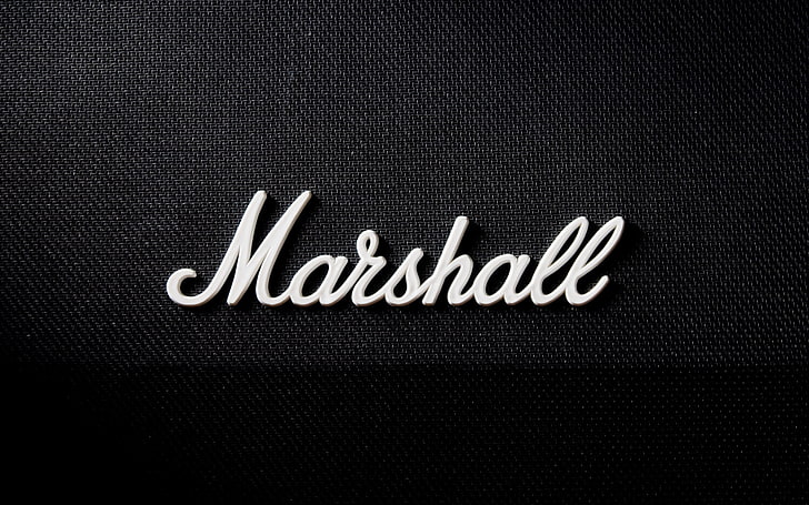 amplificateur Marshall noir, entreprise, marque, marshall, police, net, Fond d'écran HD