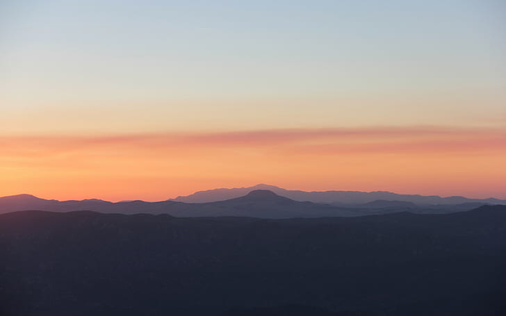 montañas, fondos de horizonte, amanecer, descargar 3840x2400 montañas, Fondo de pantalla HD
