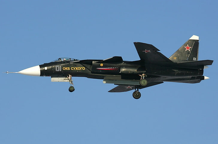 black fighter plane, dry, eagle, su-47, HD wallpaper