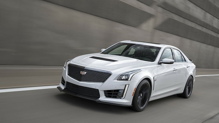 Cadillac ATS V, Carbon Black Sport Package, white, HD wallpaper