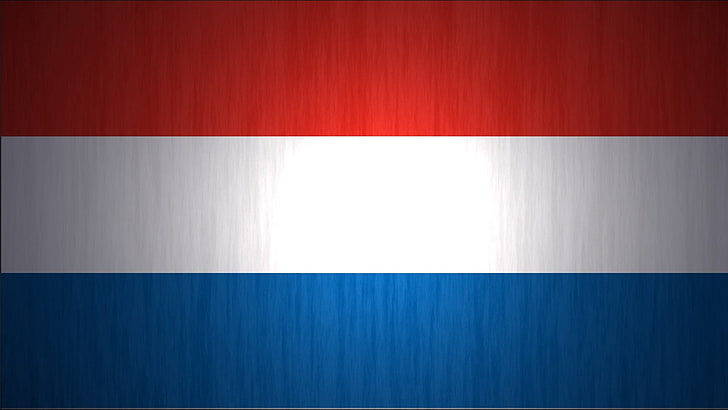drapeau rayé rouge, blanc et bleu, Pays-Bas, pays, bande, texture, Fond d'écran HD