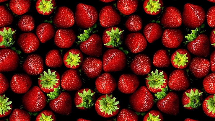 Beere, Erdbeere, Frucht, essbare Frucht, Erzeugnis, Nahrung, Erdbeeren, saftig, süß, Nachtisch, frisch, gesund, Diät, HD-Hintergrundbild