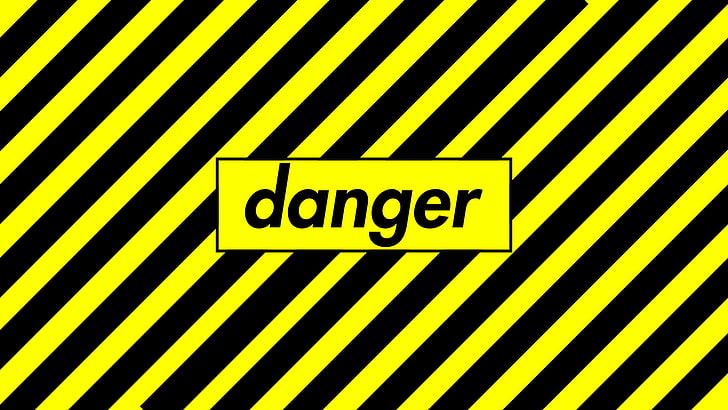 dangerous, yellow, yellow background, HD wallpaper